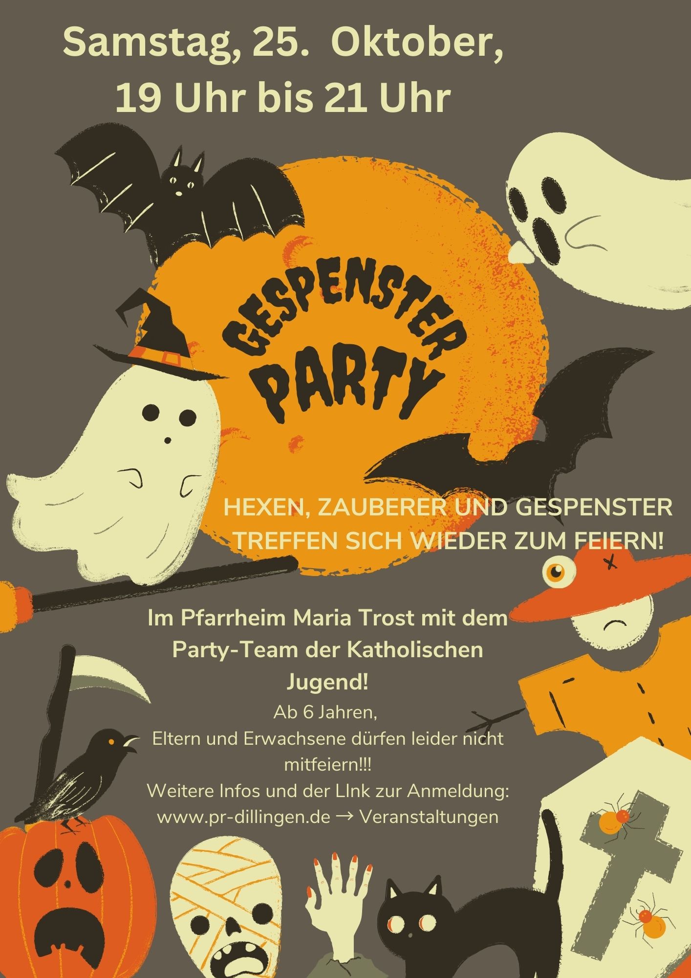 Gespenster Party Flyer 2025