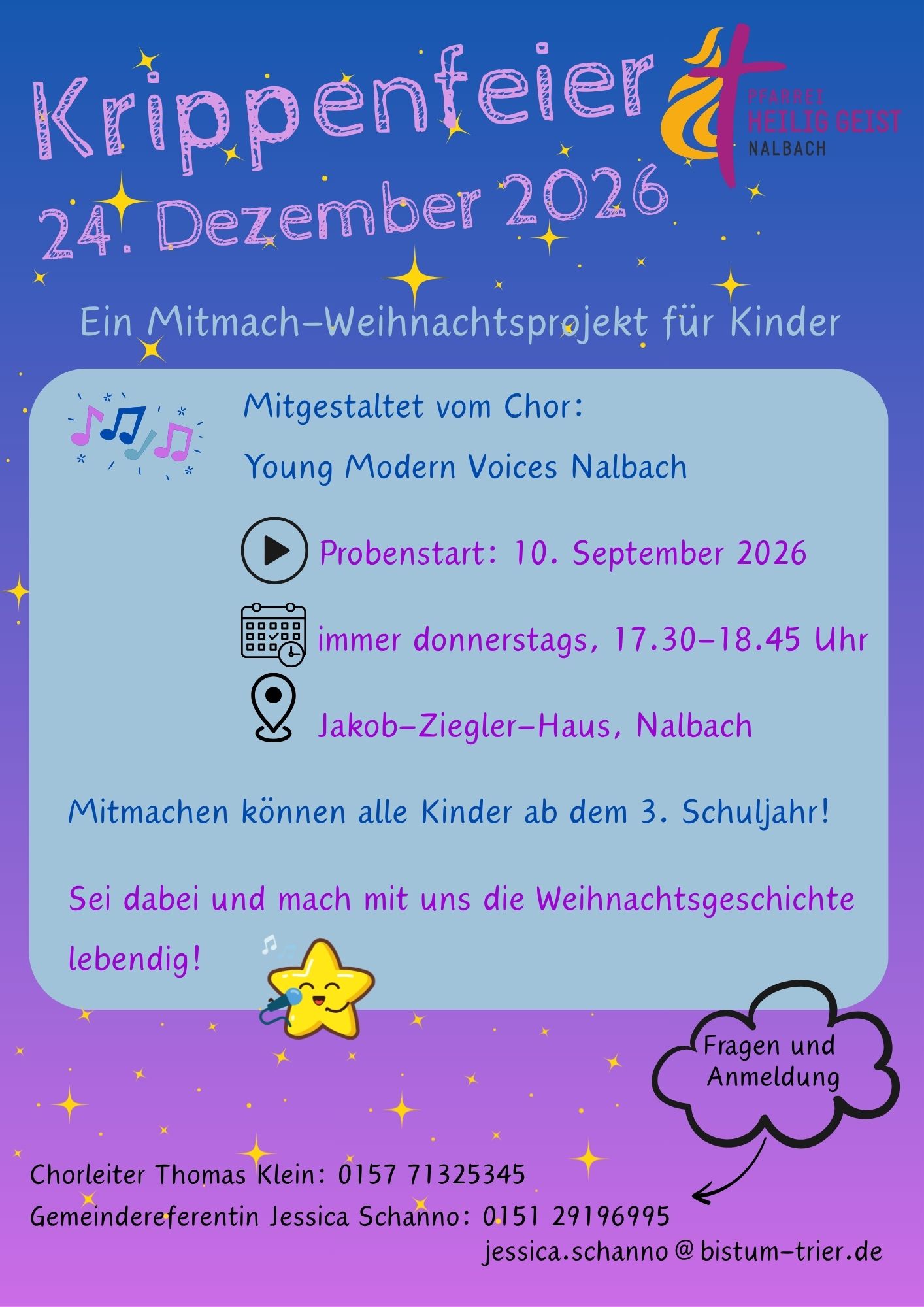 Krippenfeier 2026 mitmachen