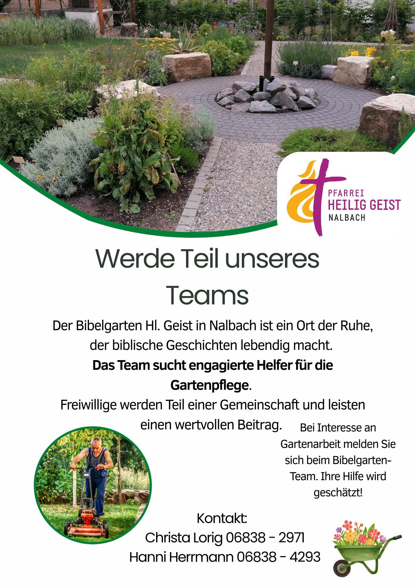 Helferaufruf Bibelgarten (c) Verena Bourgeois Helferaufruf Bibelgarten