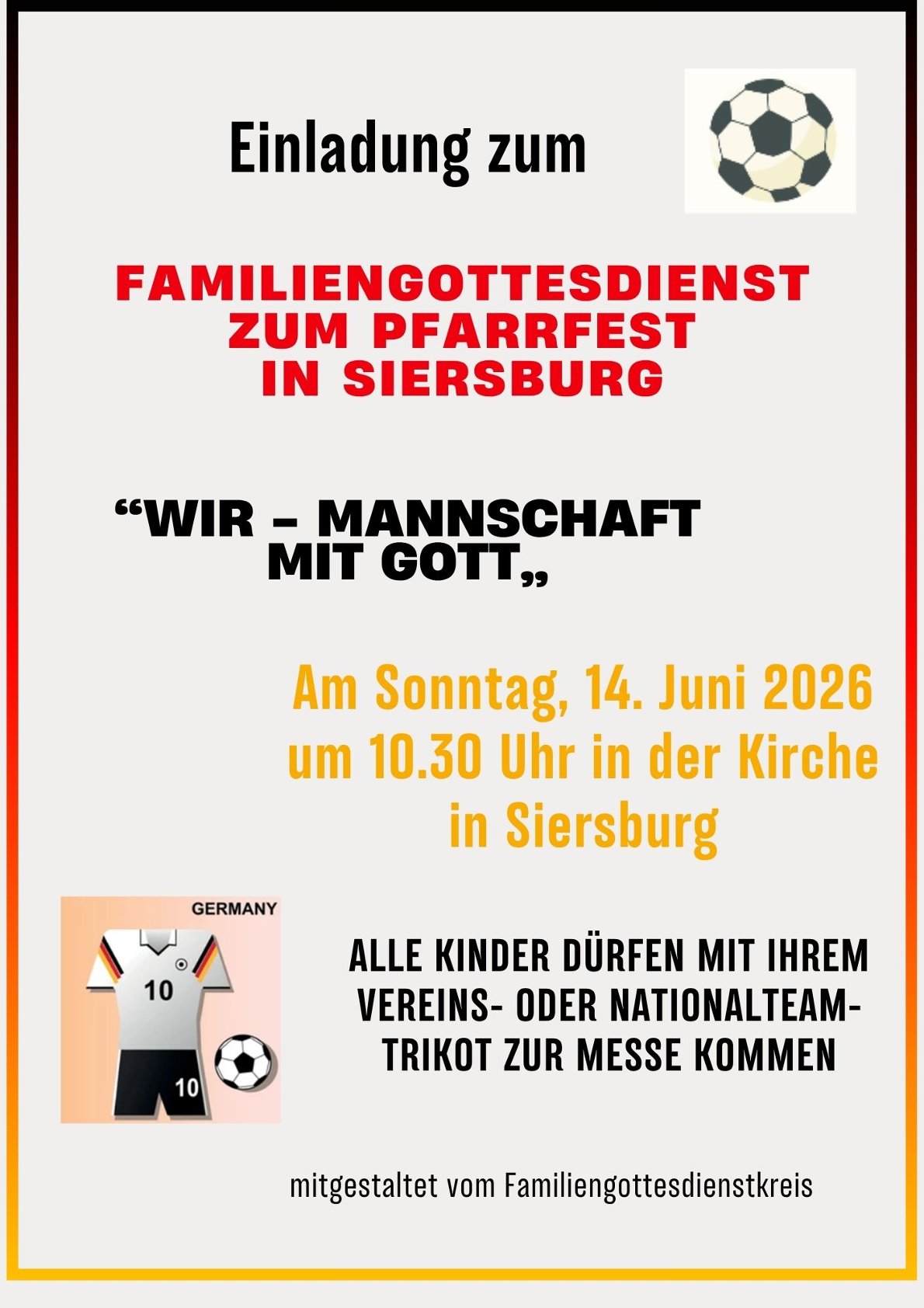 Fussball-Gottesdienst Pfarrfest