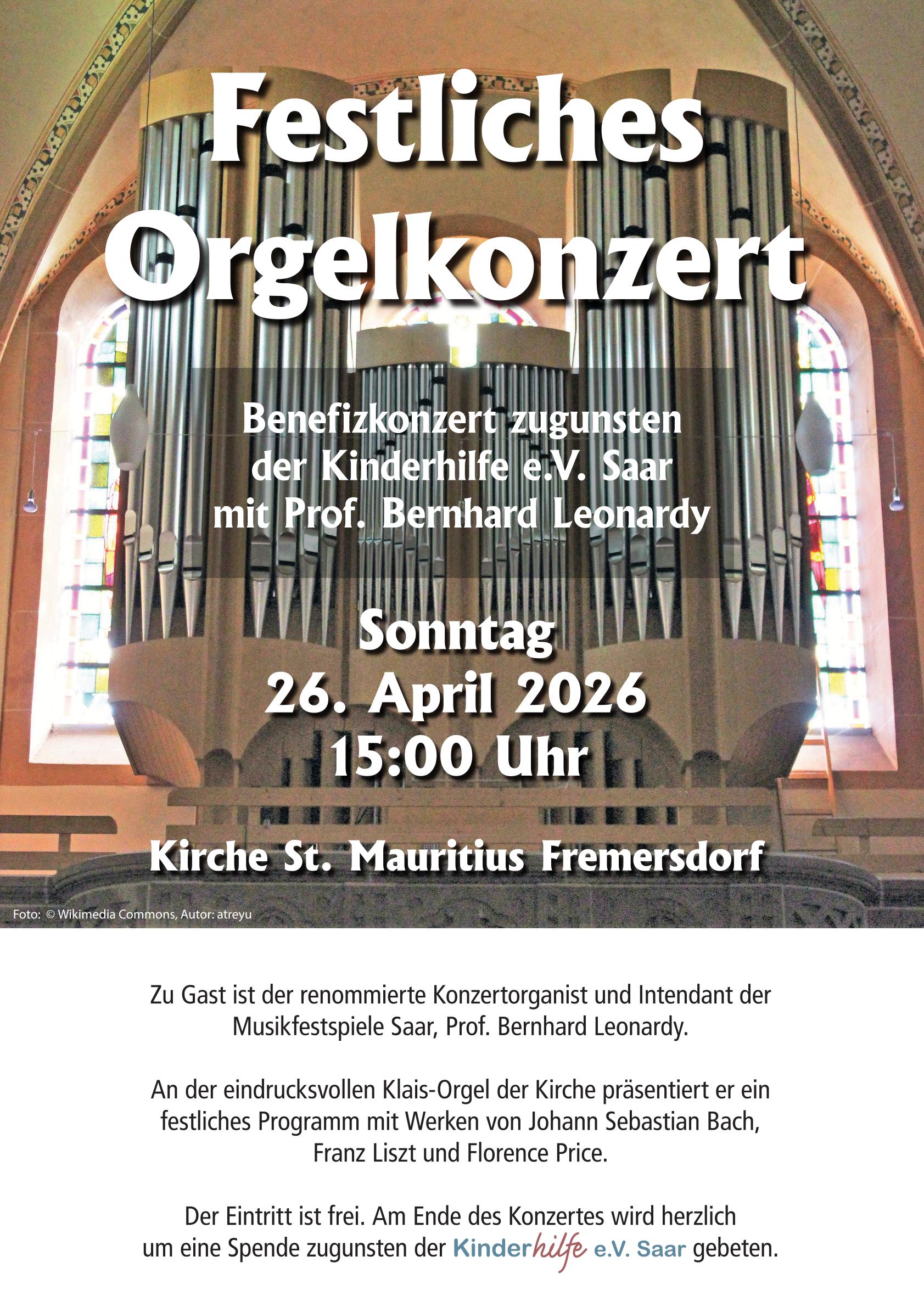 Konzert Leonardy Kinderhilfe Fremersdorf