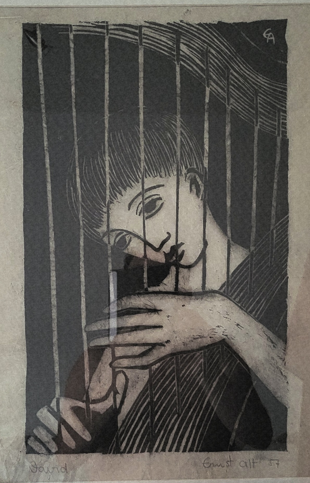 Künstler Ernst Alt - Saarbrücken 1957 - Privatarchiv Jörg Sonnet