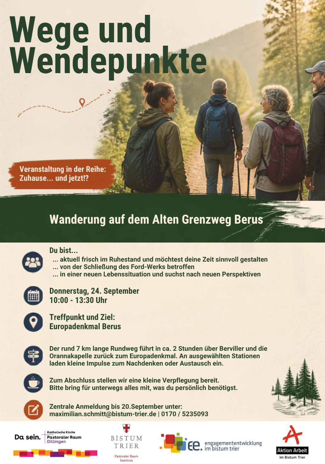 Plakat Wanderung Wege und Wendepunkte (c) Maximilian Schmitt Plakat Wanderung Wege und Wendepunkte