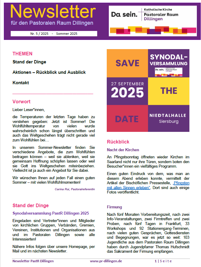 Titelbild Newsletter 5-25